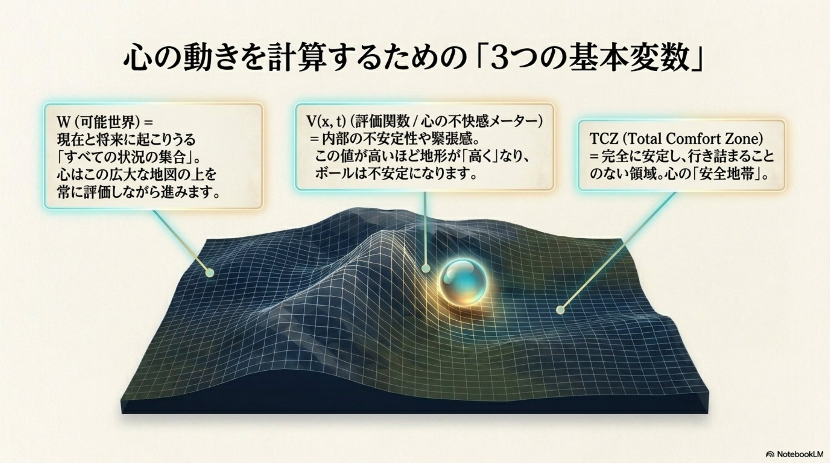 心の動きを計算する3つの基本変数